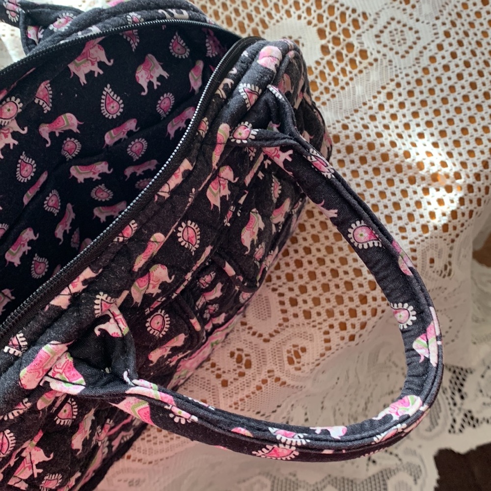 Vera Bradley Pink Elephant Shoulder Tote - Picture 11 of 12